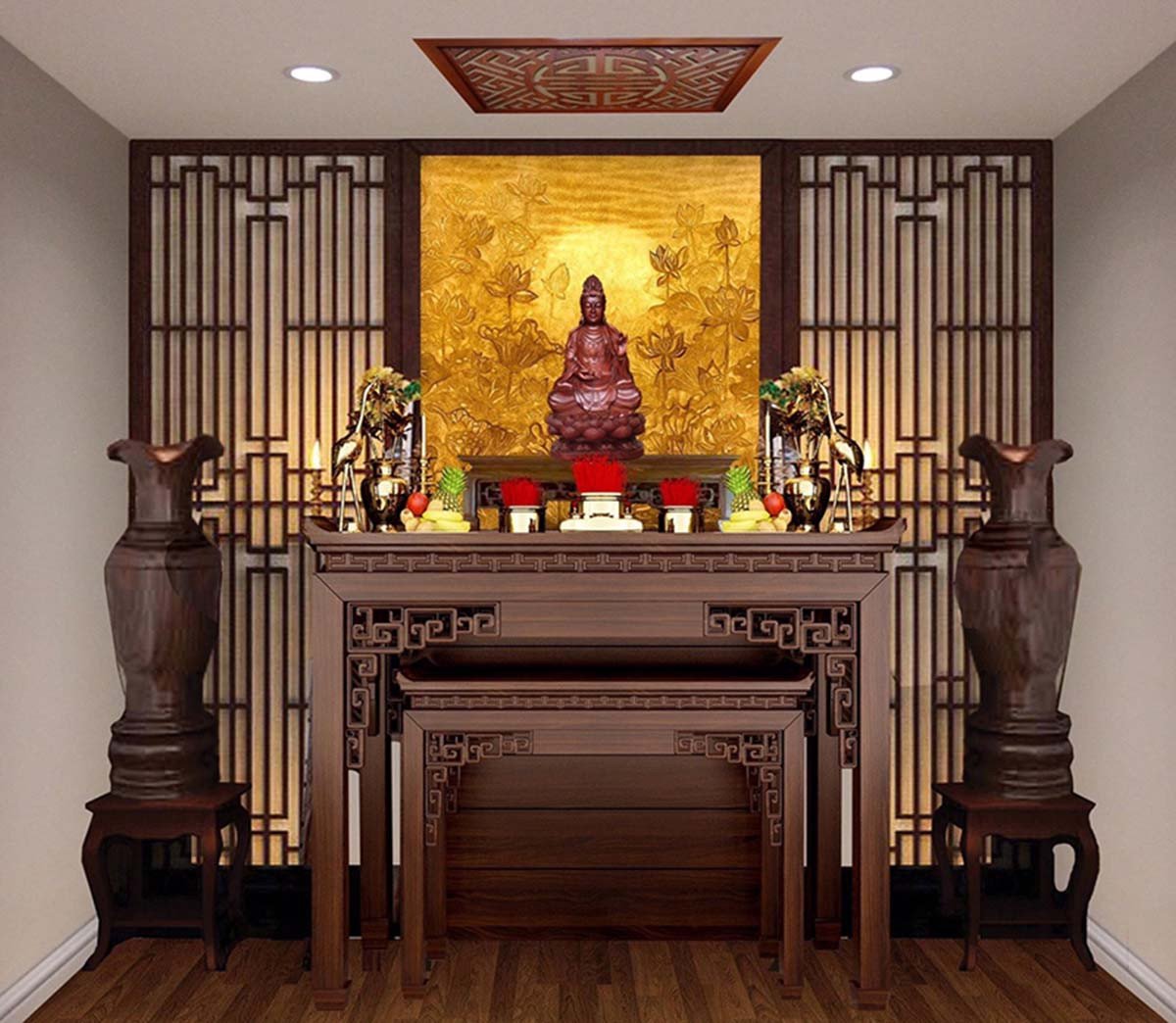 Bàn thờ hợp hướng cho nữ gia chủ Nhâm Dần 1962