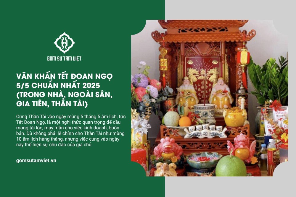 bàn thờ Thần Tài chuẩn bị lễ vật và văn khấn 5/5