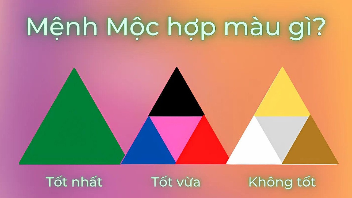 Các màu sắc may mắn và tương hợp cho người mệnh Mộc