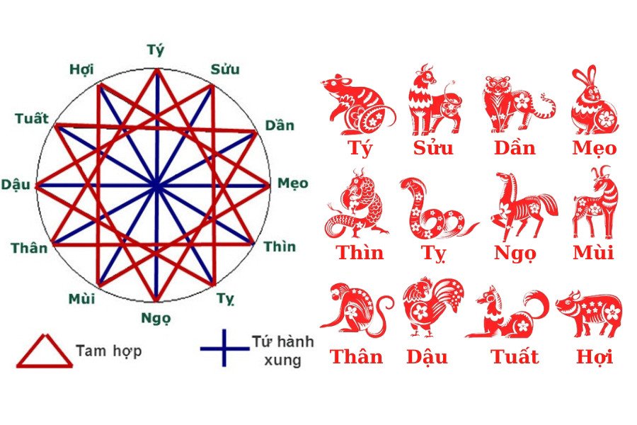Các tuổi tương khắc và tương hợp