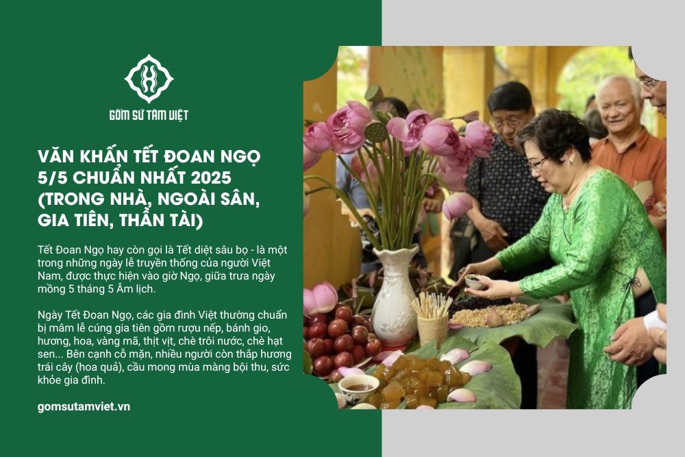chuẩn bị lễ vật cúng 5/5 đầy đủ và trang trọng