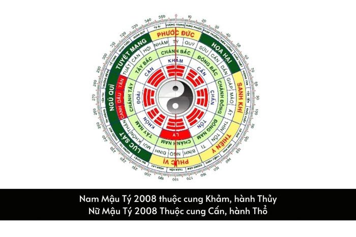 Cung mệnh của người sinh năm 2008 mang mệnh gì theo giới tính