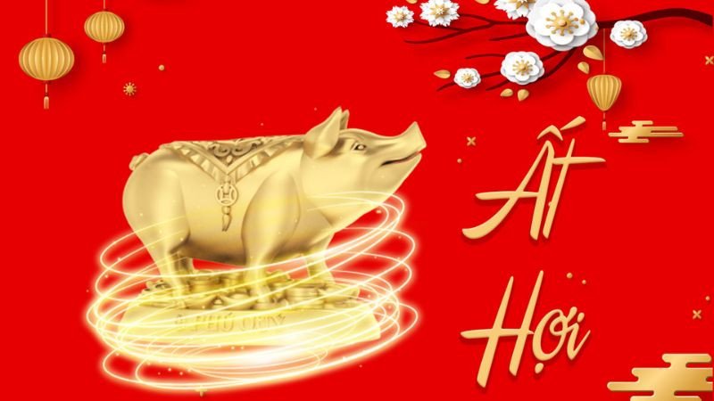 Hình ảnh tượng trưng con lợn (Heo) - linh vật của tuổi Hợi