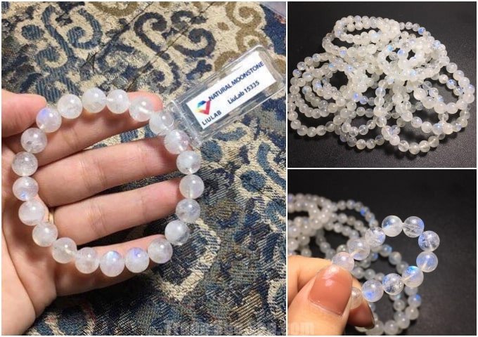 Kiểm định chất lượng vòng tay đá moonstone, đá mặt trăng hợp mệnh Kim