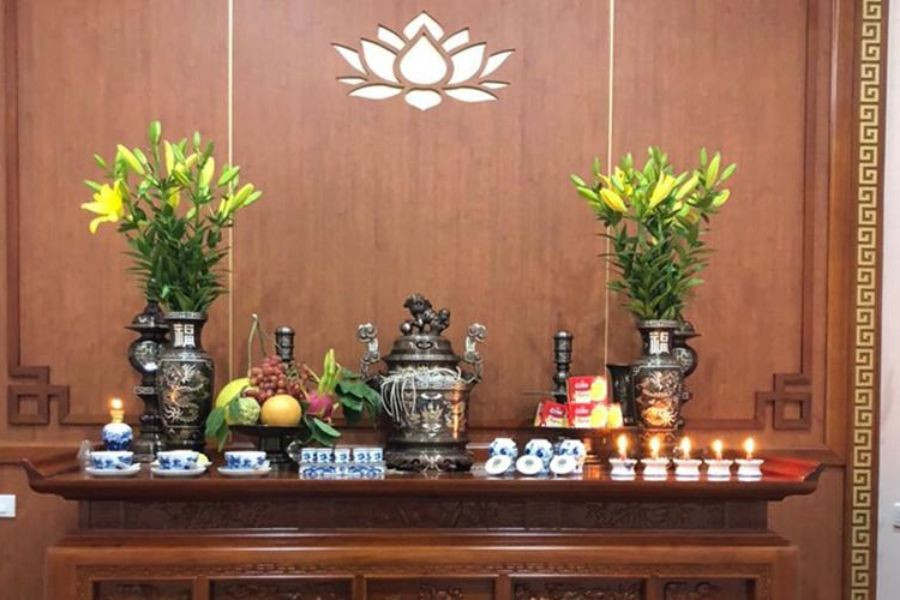 Mâm hương hoa cúng về nhà mới thuê