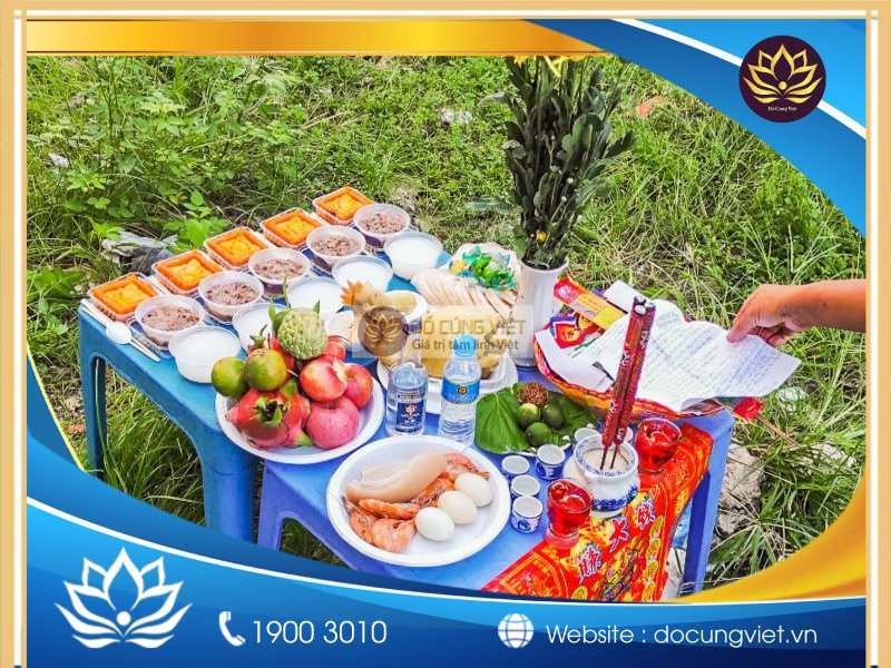 Mâm lễ vật cúng bái trong các nghi thức xây dựng nhà cửa tâm linh