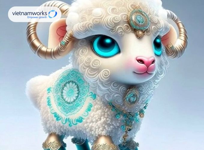 Một con dê đang gặm cỏ, biểu tượng cho người sinh năm 1955 mệnh gì
