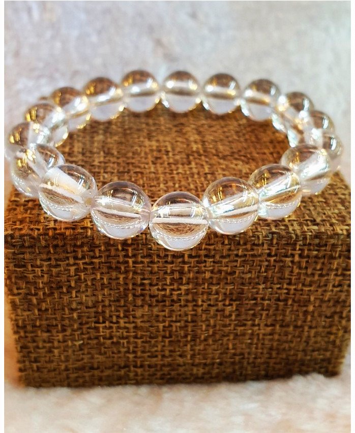 Vòng tay đá Topaz trắng cho nữ Quý Hợi