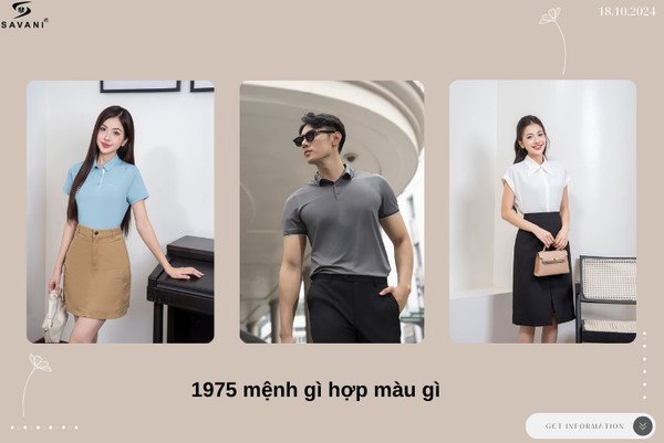 Bảng màu phong thủy hợp mệnh Đại Khê Thủy cho người sinh năm 1975