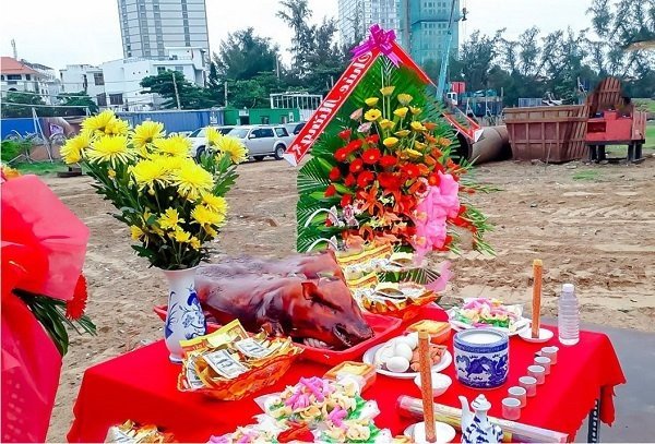 Lễ cúng động thổ xây mộ 3