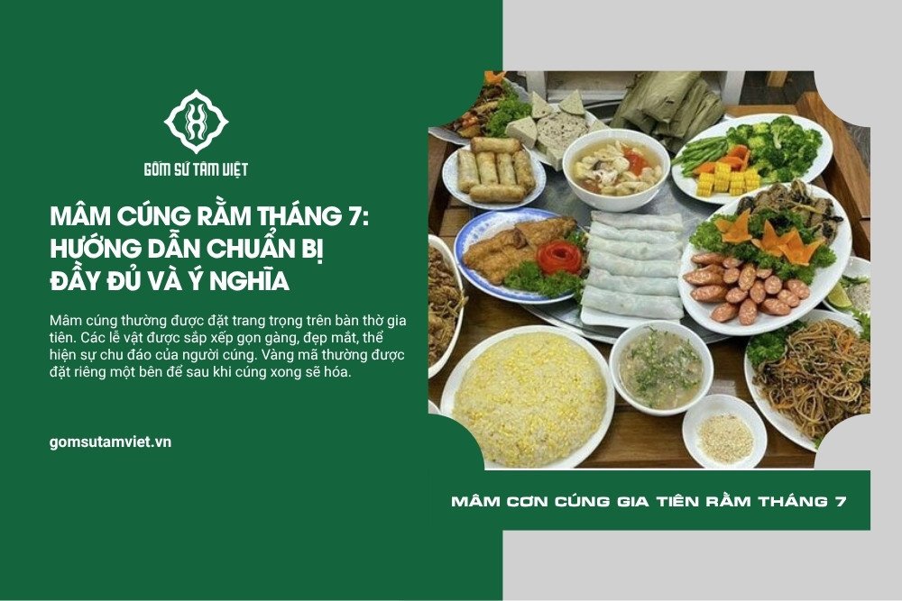 Mâm cỗ cúng gia tiên được chuẩn bị ấm cúng và trang trọng