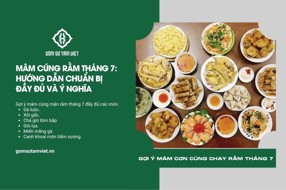 Mâm cúng mặn rằm tháng 7