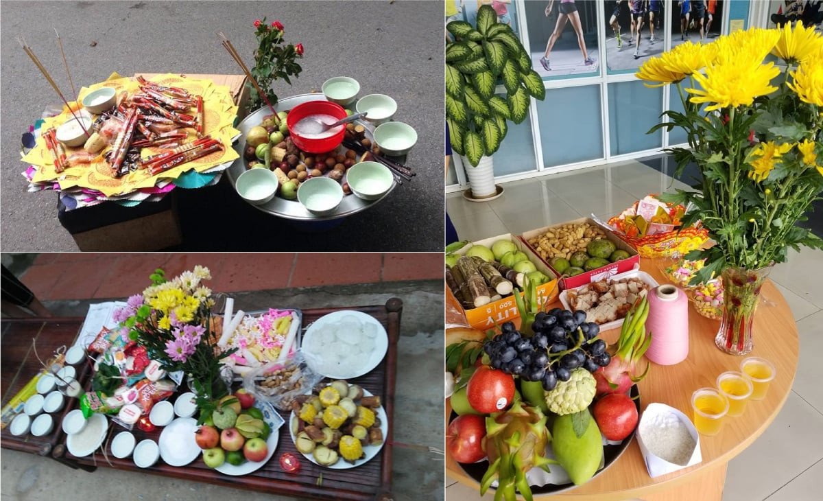 Theo quan niệm xưa thì bánh kẹo, hoa quả.. dành cho những vong hồn thai nhi, bé đỏ, còn cháo trắng, cơm vắt dành cho những vong hồn vất vưởng, lang thang.