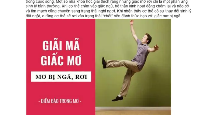 Nằm Mơ Thấy Bị Ngã, Rơi Điềm Báo Gì, Lành Hay Dữ Con Số Liên Quan