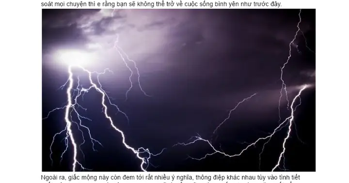 Nằm Mơ Thấy Sấm Sét, Sét Đánh – Nỗi Ám Ảnh Hay Điềm Báo Đại Cát
