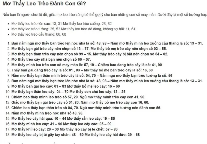 Giấc2 Mơ Trèo Leo Cây Hên Xui Đánh Số Mấy Con Gì – Đá Mỹ Nghệ ...