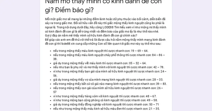 Nằm Mơ Thấy Mình Có Kinh Đánh Đề Con Gì? Điềm Báo Gì?
