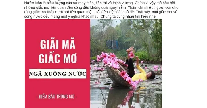 Nằm Mơ Thấy Bị Ngã Xuống Nước Điềm Báo Gì, Lành Hay Dữ Con Số ...