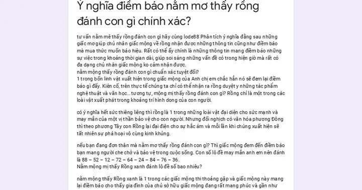 Ý Nghĩa Điềm Báo Nằm Mơ Thấy Rồng Đánh Con Gì Chính Xác?