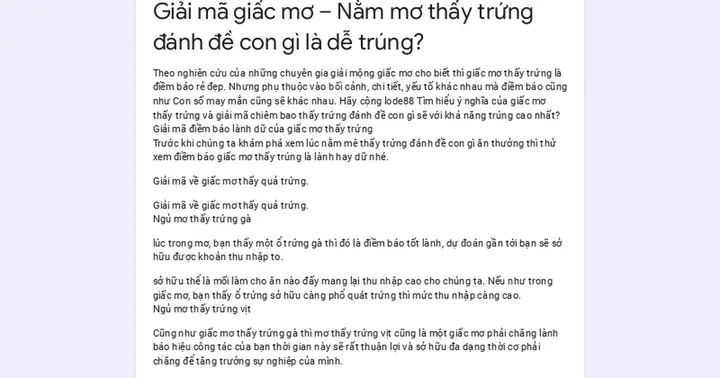 Giải Mã Giấc Mơ – Nằm Mơ Thấy Trứng Đánh Đề Con Gì Là Dễ Trúng?