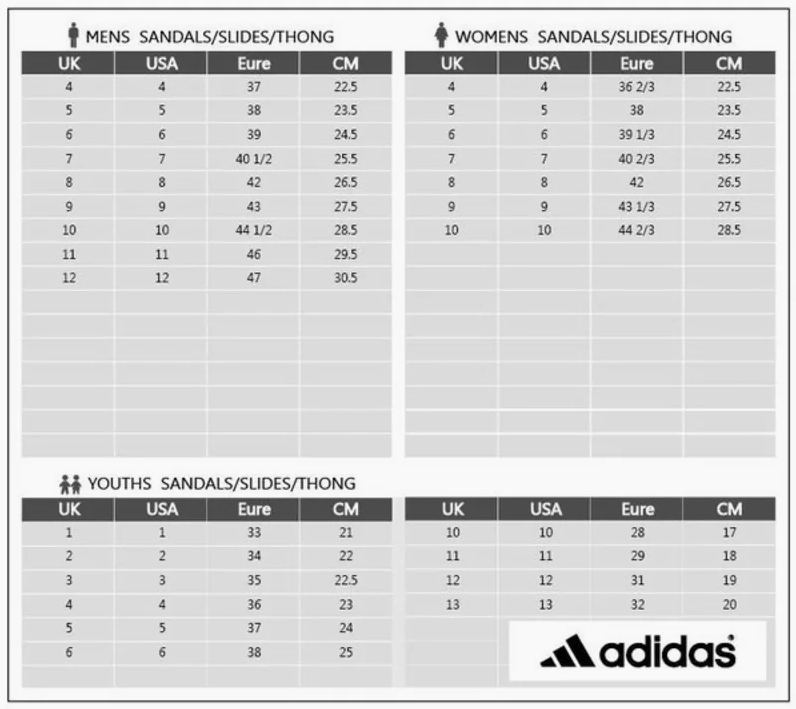 Bảng Size Dép Adidas Chuẩn Nhất 2026: Hướng Dẫn Chi Tiết
