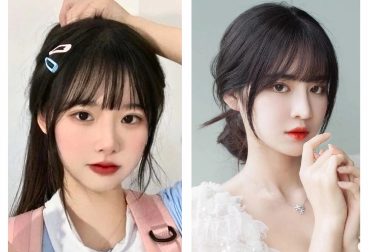 Mái Thưa Pháp: Xu Hướng Tóc Sang Chảnh & Nàng Thơ 2026 Cận cảnh mái thưa pháp được cắt tỉa tinh tế