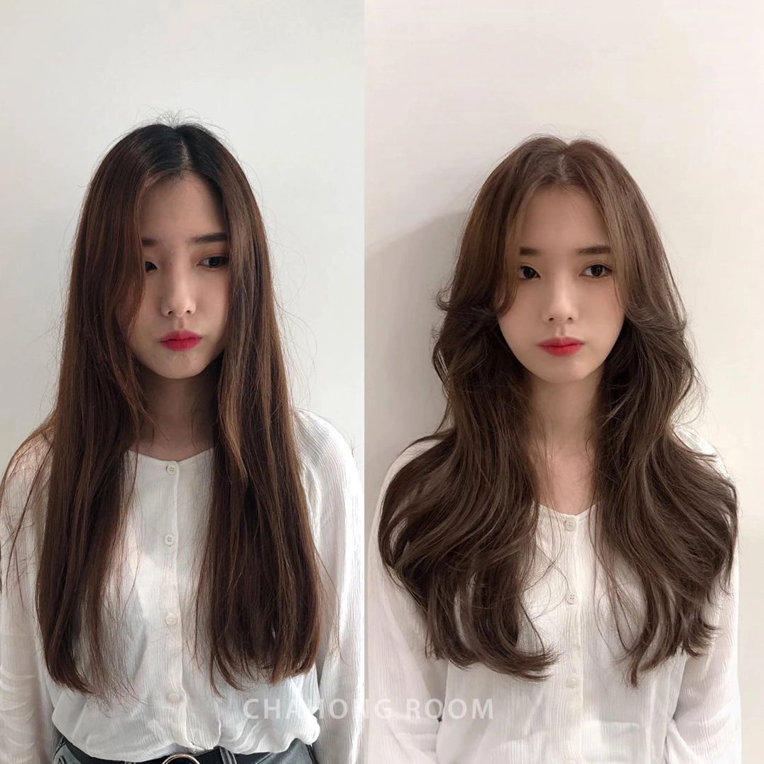 Cô gái trẻ với kiểu tóc mái baby bangs cá tính