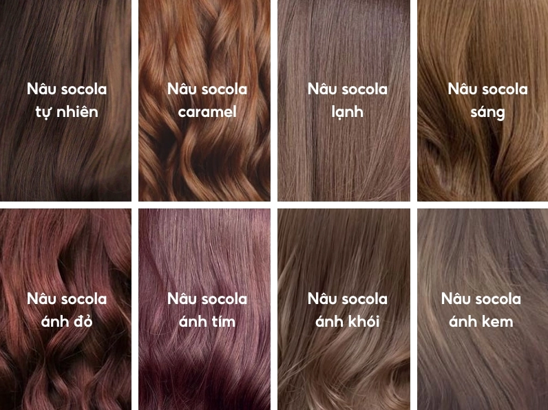 Cô gái với mái tóc màu nâu socola và làn da ngăm