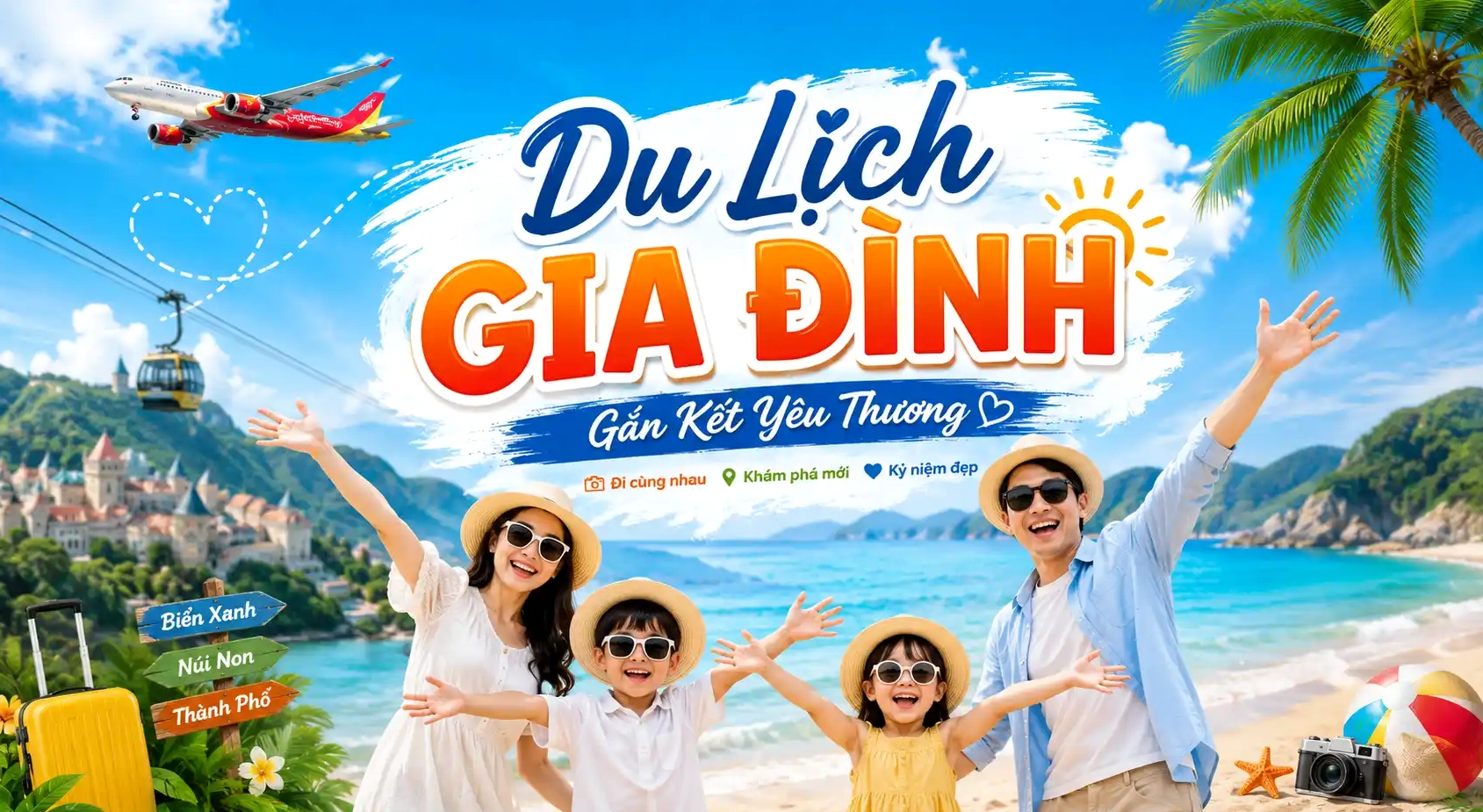 Du lịch gia đình, hành trình gắn kết yêu thương với sự hỗ trợ của Vietjet