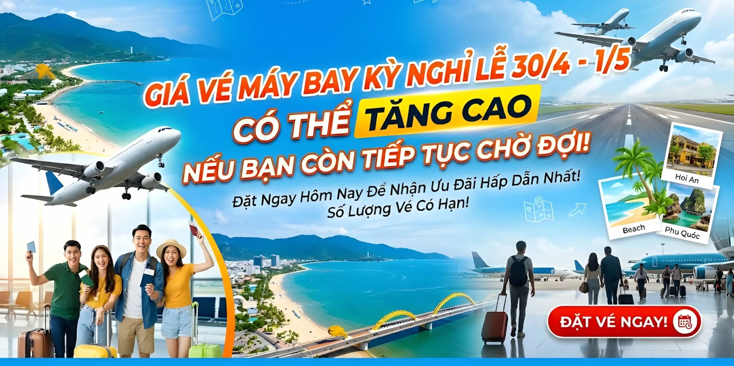 Giá vé máy bay Vietjet kỳ nghỉ lễ và lời khuyên đặt vé sớm