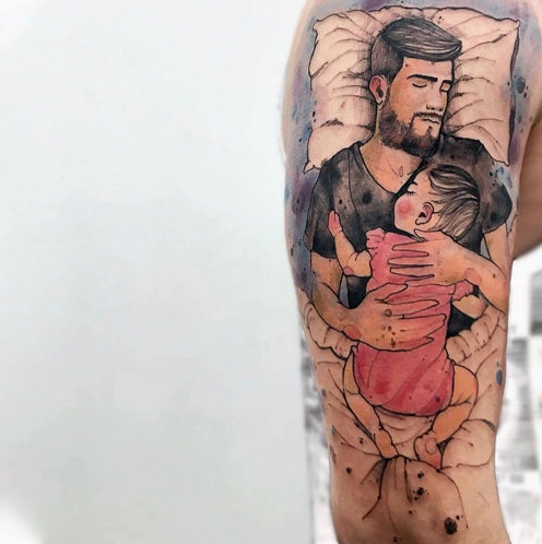 Hình Xăm Cha và Con Gái: Biểu Tượng Tình Yêu Vĩnh Cửu Hình xăm cha và con gái ý nghĩa