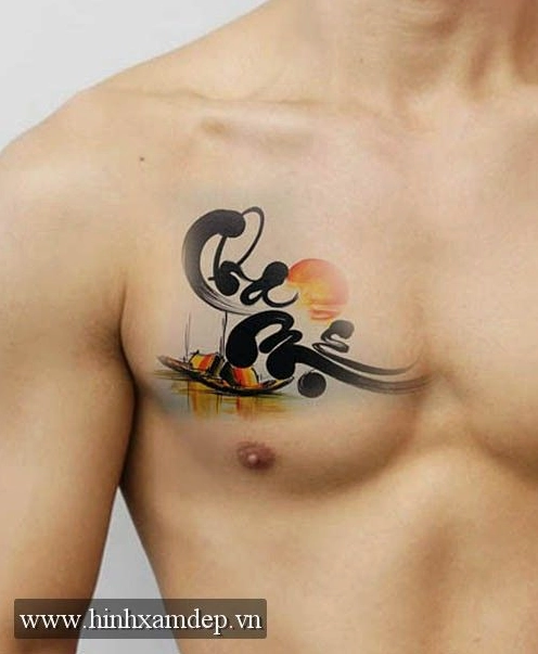 Hình xăm cha và con thể hiện sự gắn kết