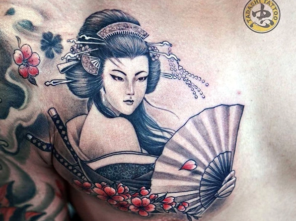 Hình xăm Geisha nghệ thuật