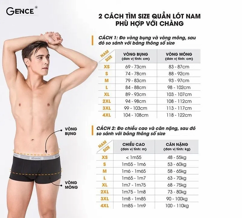 Sai L là bao nhiêu kg? Hướng dẫn chọn size chuẩn 2026 Hướng dẫn chọn size quần lót nam