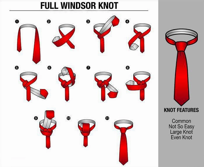 Hướng dẫn thắt cà vạt kiểu Half Windsor cân đối