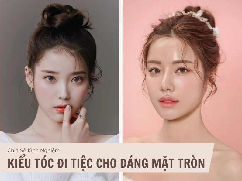 Tóc Đi Tiệc Cho Mặt Tròn: Hóa Thân Thành Nữ Hoàng Quyến Rũ Kiểu tóc đi tiệc cho mặt tròn mái thưa quyến rũ