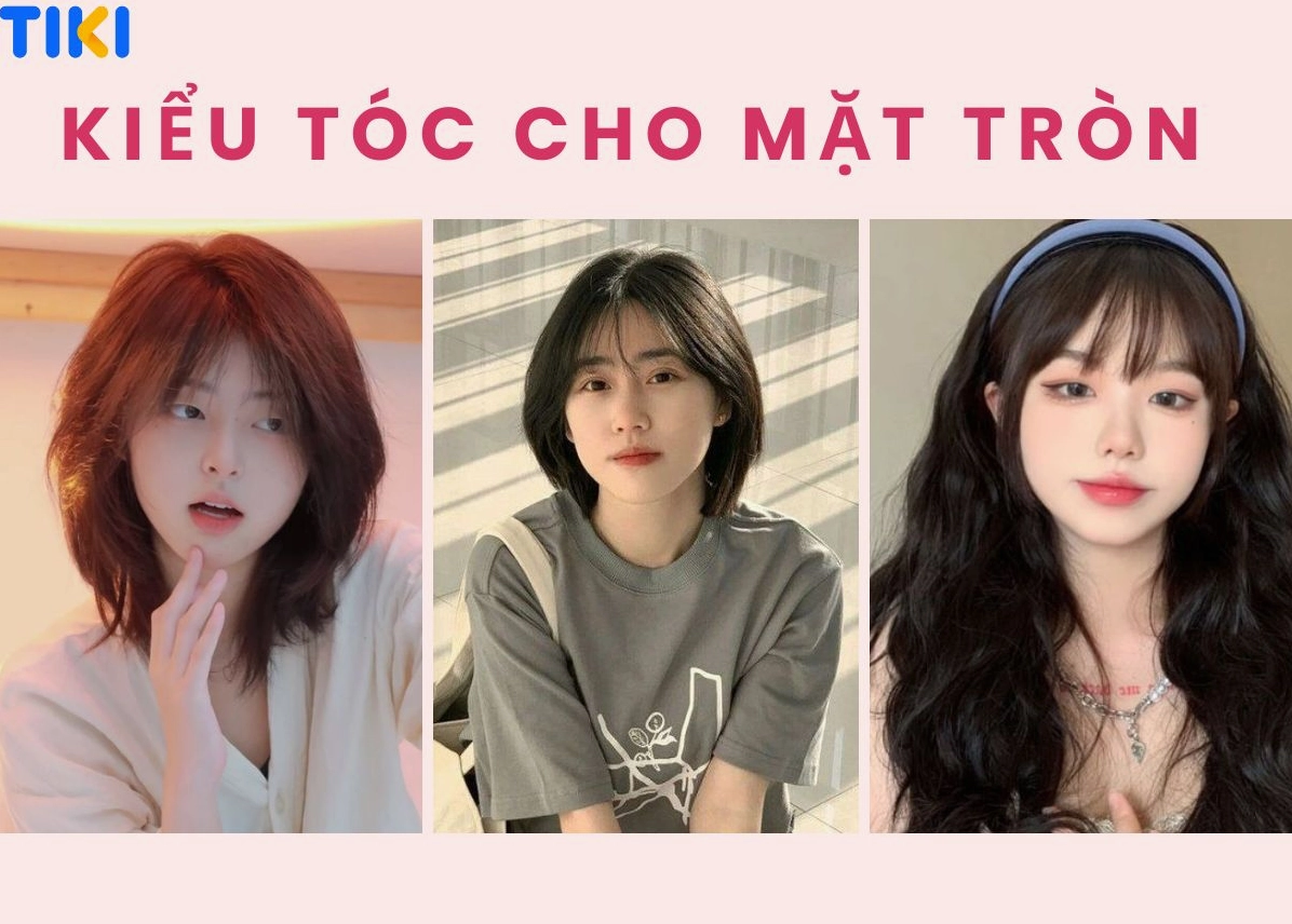 Kiểu tóc mái bay cho mặt tròn nữ