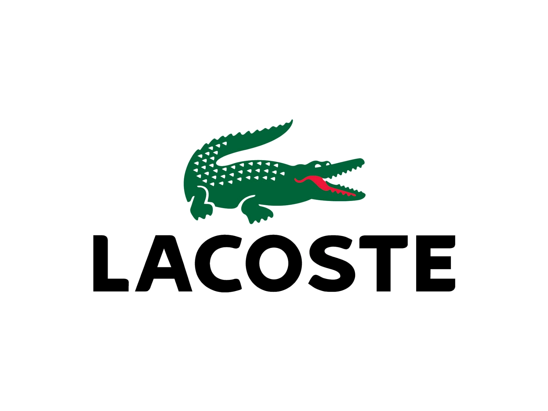 Logo cá sấu Lacoste với các chi tiết sắc nét