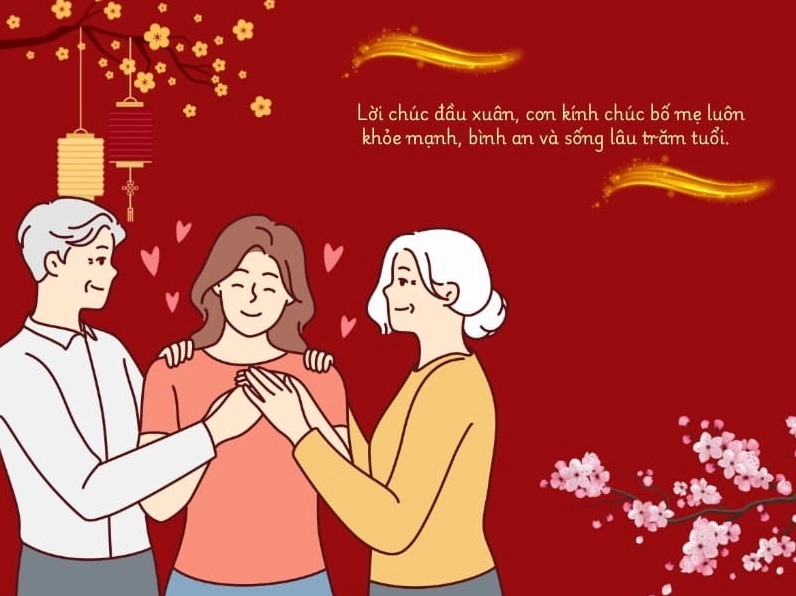 Lời chúc Tết cha mẹ đầu năm ý nghĩa, sâu sắc