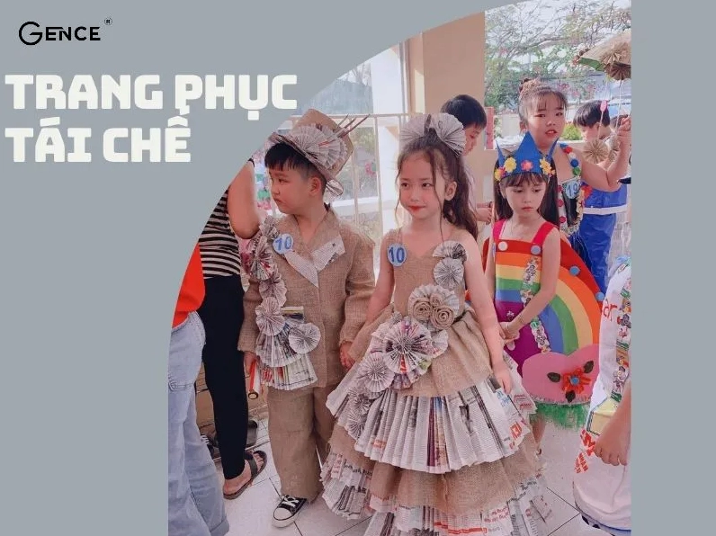 Quá trình tạo trang phục tái chế từ giấy báo