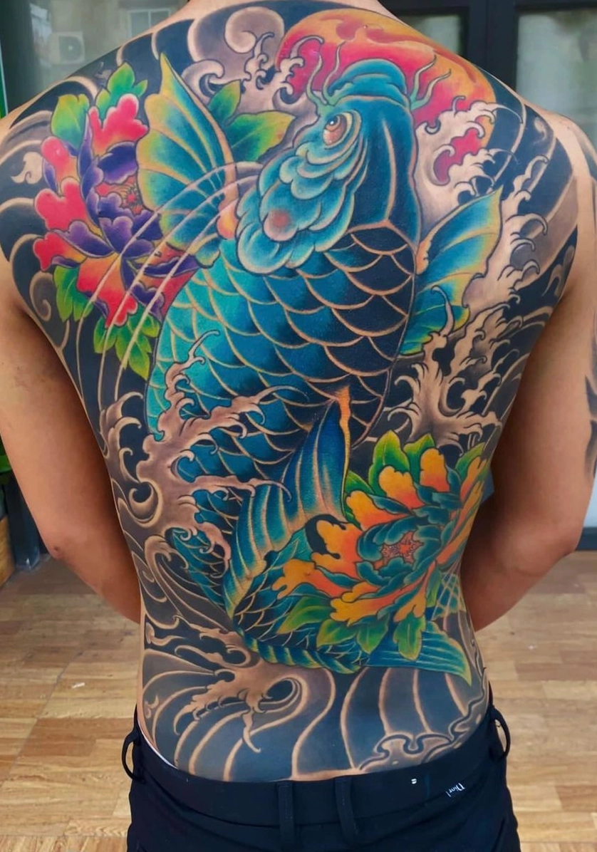 Tattoo Cá Chép Full Lưng: Ý Nghĩa Sâu Sắc và Phong Cách Đỉnh Cao 2026