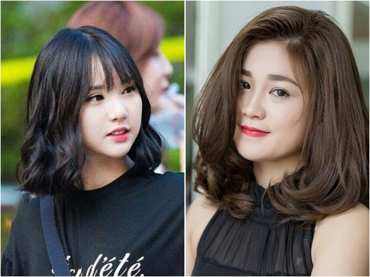 Tóc ngang vai uốn sóng lơi