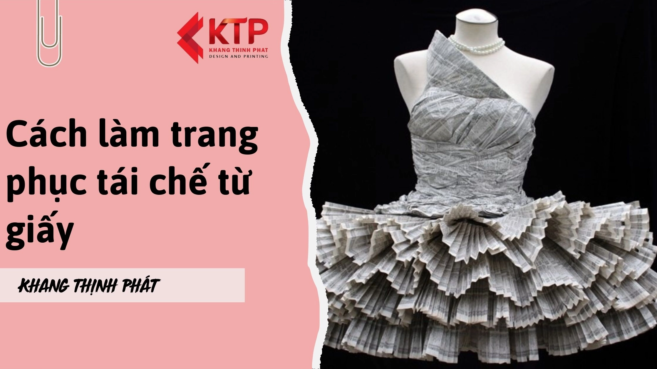 Trang phục tái chế từ giấy báo cho buổi biểu diễn