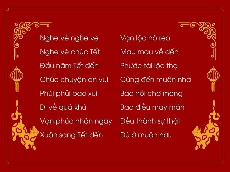 Vè chúc Tết hay, độc đáo và dễ nhớ